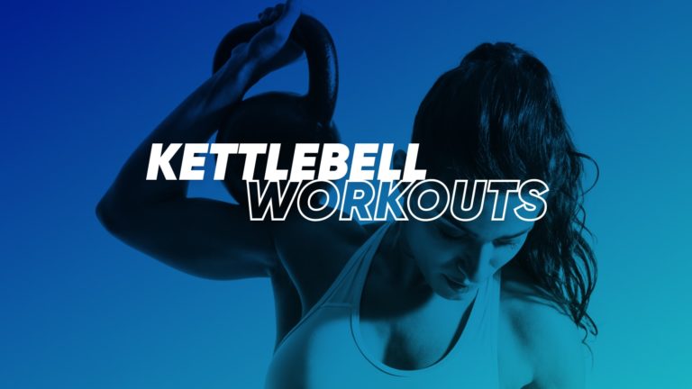 woman holding a kettlebell weight