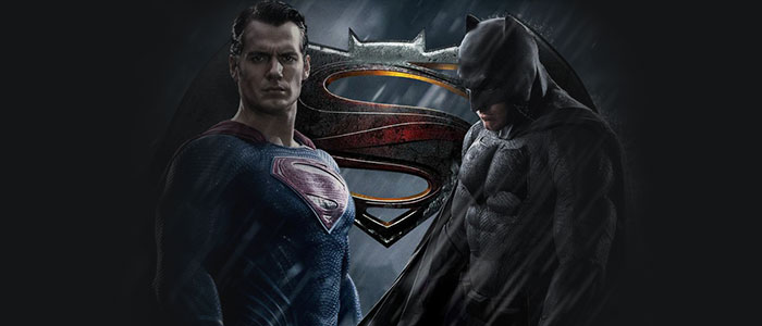 Picture of Superman and Batman with the superman logo in the background