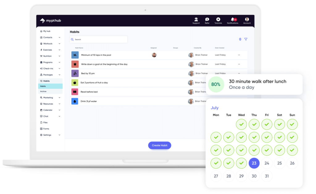 Habit Tracker Features for Personal Trainers My PT Hub